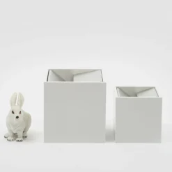 Cubo Small White Ashtray by Bruno Munari
