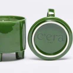 Cup Erba Green Ceramic Candle