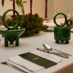 Cup Erba Green Ceramic Candle