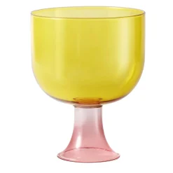 Cuppino Yellow and Pink Goblet by Aldo Cibic