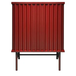 Curl Fire Red 2-Door MDF Cabinet