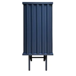 Curl Petrol Blue MDF Cabinet