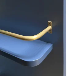 Curl Petrol Blue MDF Cabinet