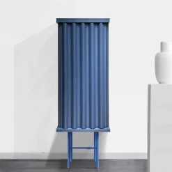 Curl Petrol Blue MDF Cabinet