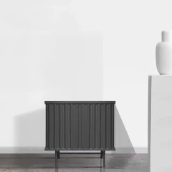 Curl Slate Gray 2-Door MDF Cabinet