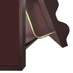 Curl Wine Red MDF Cabinet