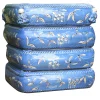 4-Cushions Blue Ceramic Pouf