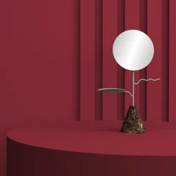 Custode Anthracite/Carrara Jewelry Stand with Mirror #1