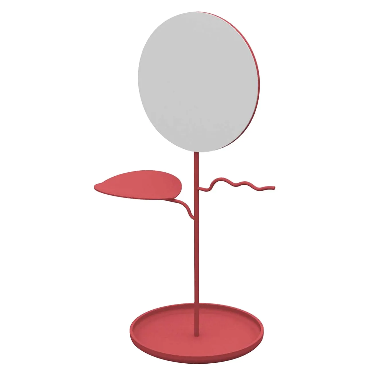 Custode Salmon Pink Jewelry Stand with Mirror