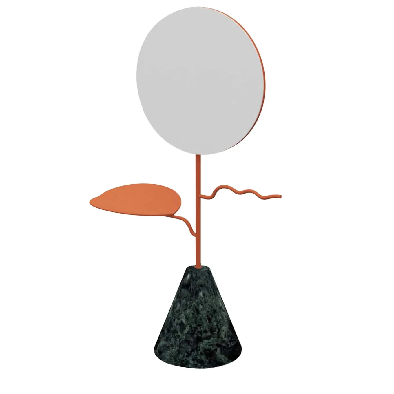 Custode Terracotta/Green Guatemala Jewelry Stand with Mirror