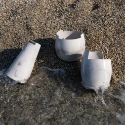 Cut Medium Raku Clear Vase