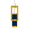Cylinder Blue & Gold Pendant Lamp