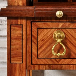 Cylinder Roll-Top Wood Writing Desk