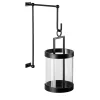 Cylindrical Black Wall Lantern