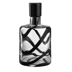 Cyrcus Esse Black & Transparent Murano Glass Bottle