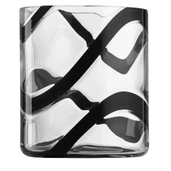 Cyrcus Esse Black & Transparent Murano Glass Tumbler Glass