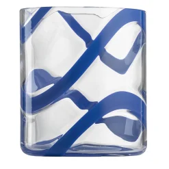 Cyrcus Esse Blue and Transparent Murano Glass Tumbler Glass