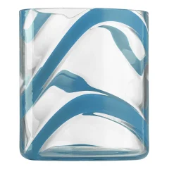 Cyrcus Esse Light-Blue and Transparent Murano Glass Tumbler Glass