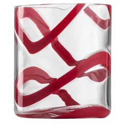 Cyrcus Esse Red & Transparent Murano Glass Tumbler Glass