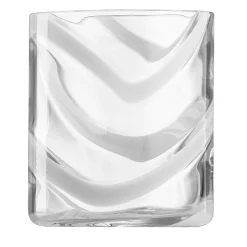 Cyrcus Esse White and Transparent Murano Glass Tumbler Glass