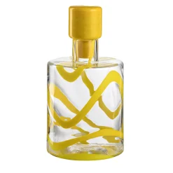 Cyrcus Esse Yellow & Transparent Murano Glass Bottle