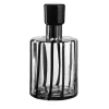Cyrcus Striped Black & Transparent Murano Glass Bottle