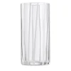 Cyrcus Striped White and Transparent Murano Glass Highball Glass