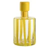 Cyrcus Striped Yellow & Transparent Murano Glass Bottle