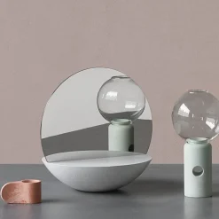 D30 Double-Sided Table Mirror in White