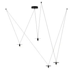 D02 4-Light Black Chandelier