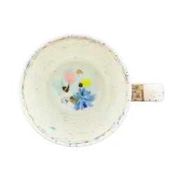 Dafne Set of 2 Porcelain Mugs with Gold Leaf Accents