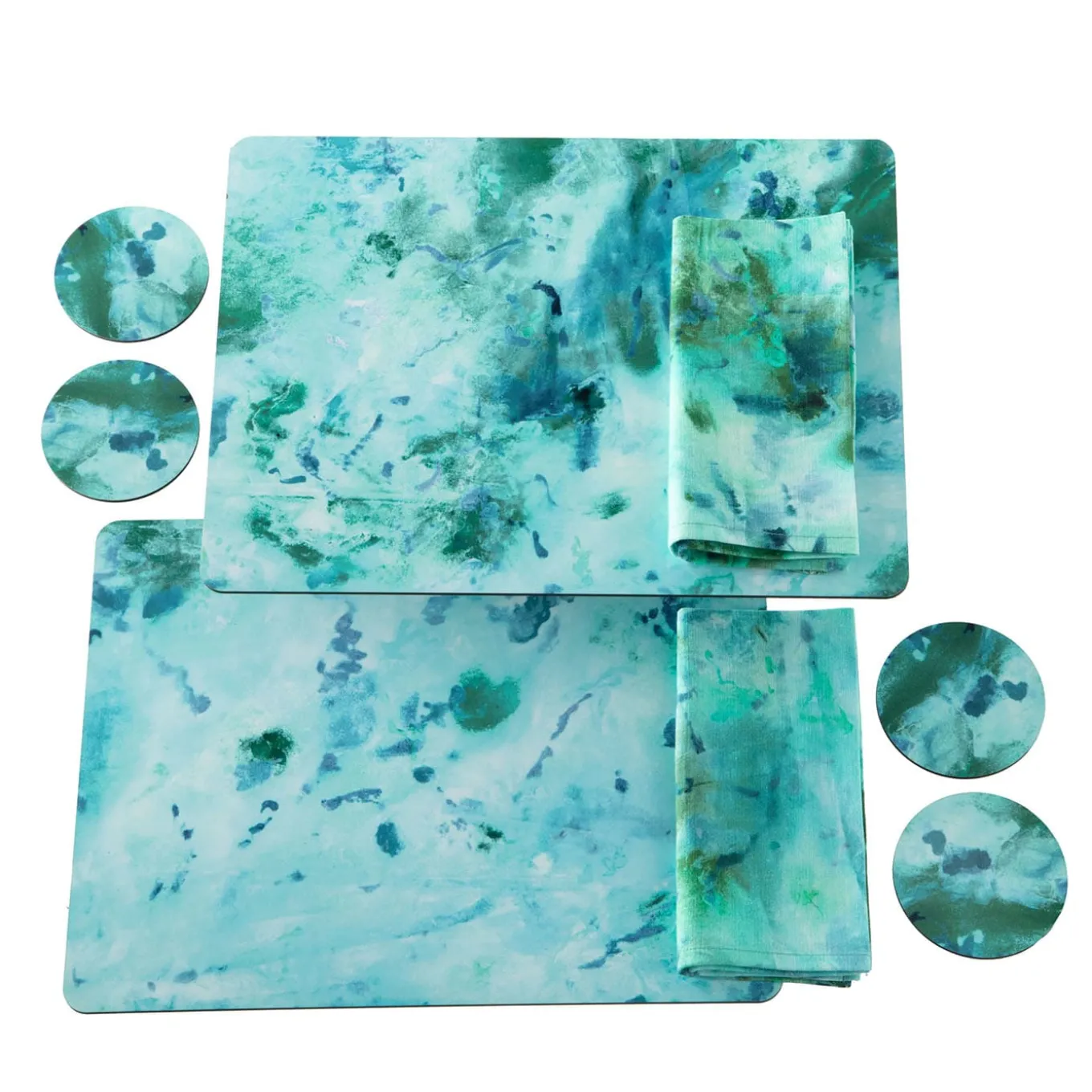 Dafne Set of 2 print glossy wood fiber tablemats