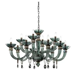 Dahlia Viridian Chandelier 12 Lights