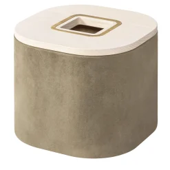 Dama Ashwood Wood And Nabuk Leather Tissue Holder