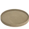 Dama Large Khaki Nabuk Leather Round Tray