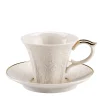 Damasco White & Gold Tea Cup with Saucer