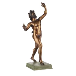 Dancing Faun Bronze Statuette