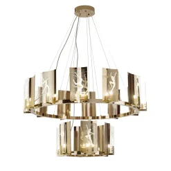 Dancing Round 2-Tier Chandelier