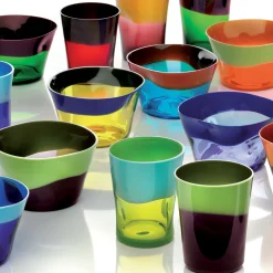 Dandy Light-Blue & Lime-Green Glass by Stefano Marcato