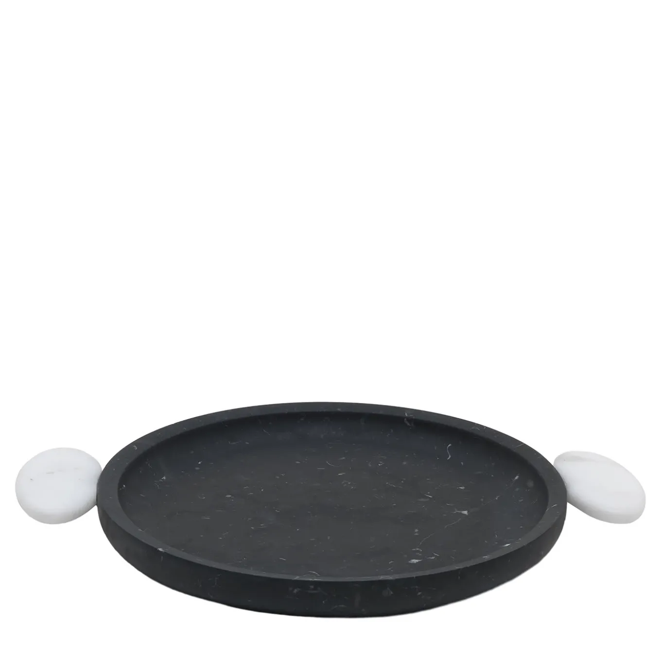 Danese Black Marquina/White Michelangelo Platter by Matteo Cibic