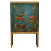 Dante Chinoiserie-Style Carved Wooden Bar Cabinet