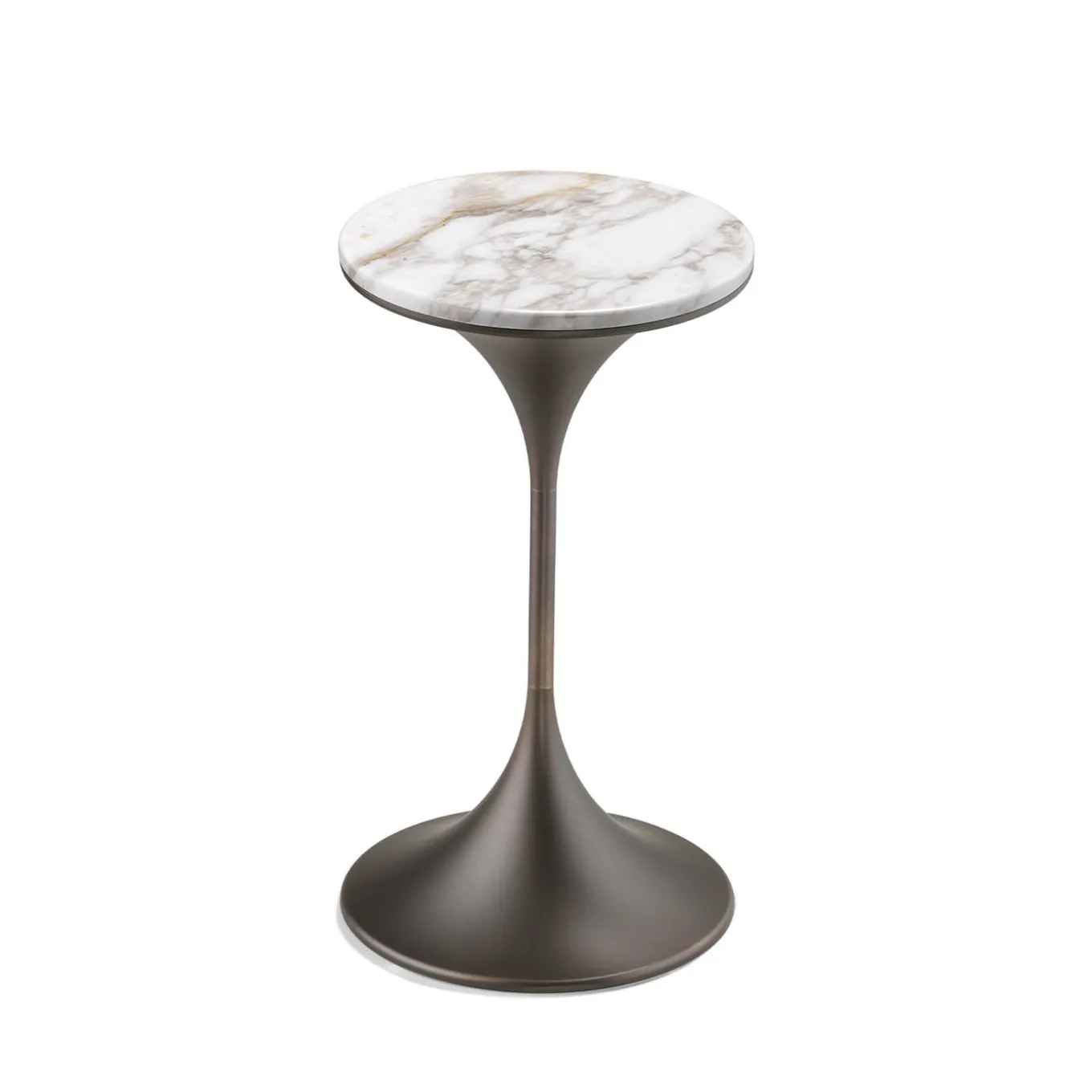 Dapertutto Tall Carrara Brown Side Table by Paolo Rizzato