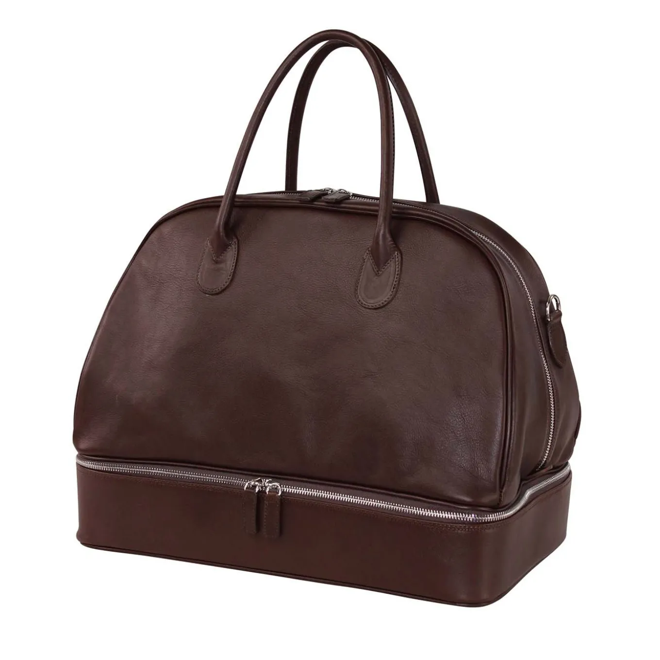 Dark Brown Double Bottom Bag