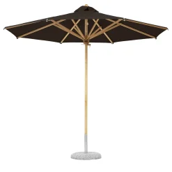 Dark Brown Round Outdoor Umbrella