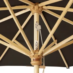 Dark Brown Round Outdoor Umbrella