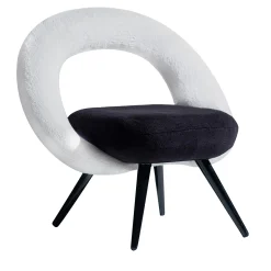 Dark Side Black and White Lounge Chair