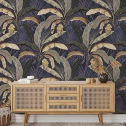 Dark Tropical Banana Wallpaper in Wild Jungle