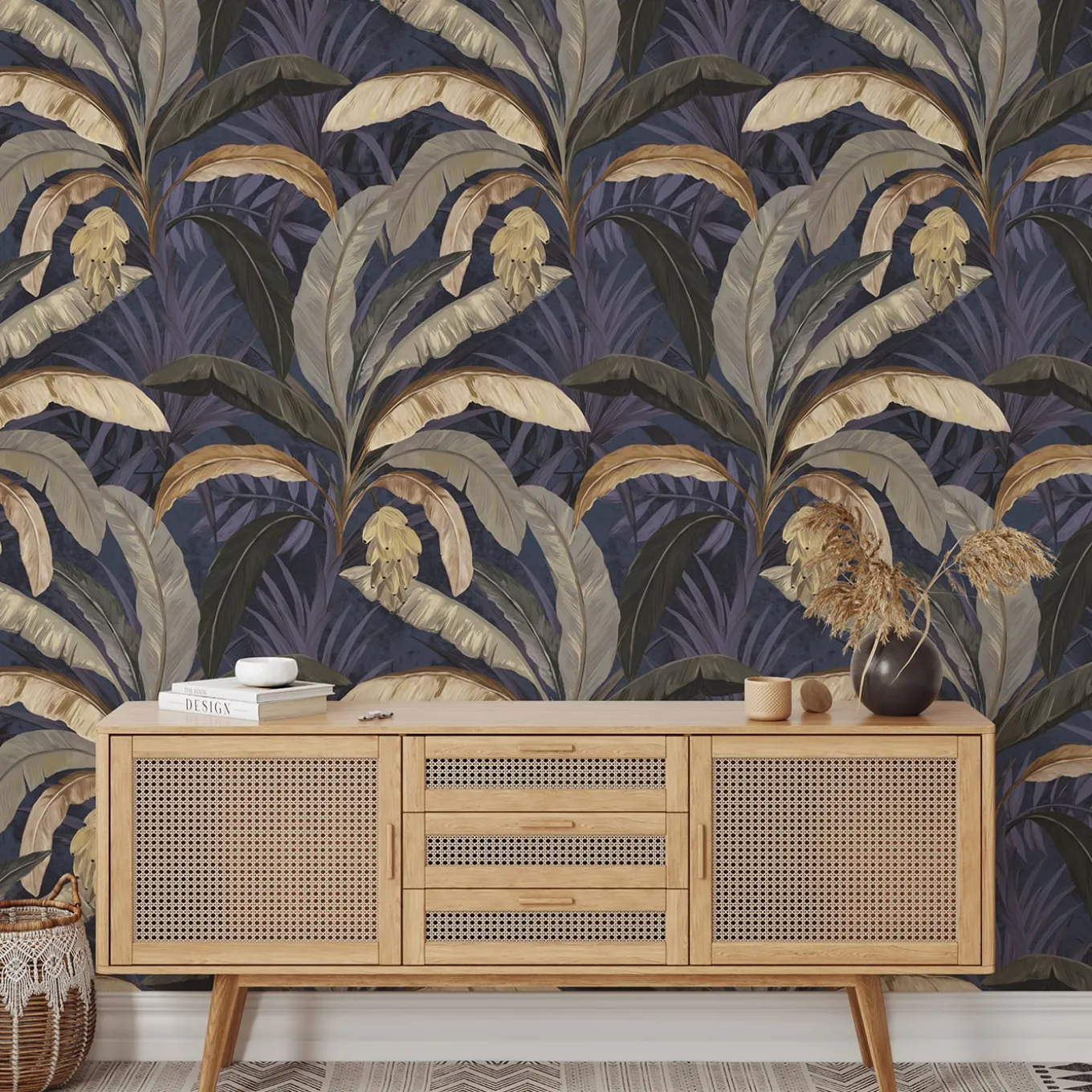 Dark Tropical Banana Wallpaper in Wild Jungle