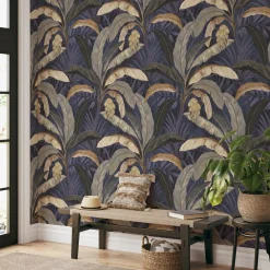 Dark Tropical Banana Wallpaper in Wild Jungle