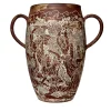 Death Of Orpheus Red Stoneware Vase With Handles